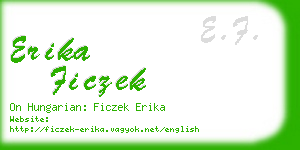 erika ficzek business card